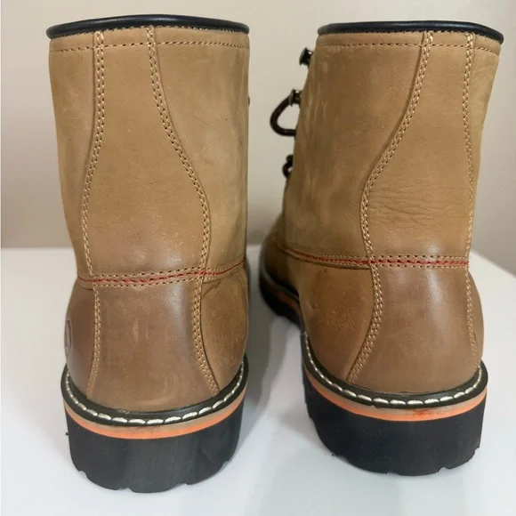 Hawke & Co Harrison Leather Work Boot Tan Brown Water Resistant Lace-Up Men's 11 - Picture 4 of 11